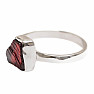 Rohgranatring, Silber Ag 925 R55