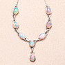 Opal Äthiopische Halskette Silber Ag 925 N6