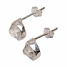 Herkimer Diamant Ohrringe Steine Silber Ag 925 E607