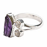 Designerring Amethyst Rohsilber Ag 925 R612