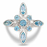 Topas blauer Ring Silber Ag 925 R5063BT