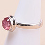 Turmalin rosa polierter Ring Silber Ag 925 68772