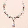 Opal Äthiopische Halskette Silber Ag 925 N7