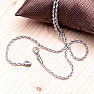 Halskette im Seilstil aus Edelstahl in Stahlfarbe, 50,8 cm