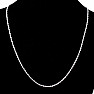 Halskette im Seilstil aus Edelstahl in Stahlfarbe, 50,8 cm