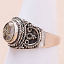 Sagenitkristall mit Rutilring Silber Ag 925 74206