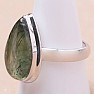 Aktinolith im Prehnit Ring Silber Ag 925 R77