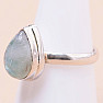 Mondstein Regenbogen grün Ring Silber Ag 925 81646