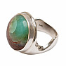 Chrysopras-Boulderring Silber Ag 925 R84