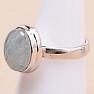 Mondstein Regenbogen grün Ring Silber Ag 925 84703