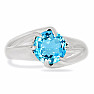 Topas blauer Ring Silber Ag 925 R5082BT