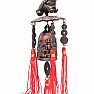 Glockenspiel mit Geldfrosch für Reichtum, Glück und Überfluss aus rotem Metall