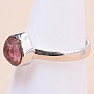 Turmalin rosa polierter Ring Silber Ag 925 90416