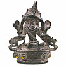 Feng Shui Statuette der Göttin Green Tara Messing 9,5 cm