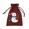 Schneemann aus Jutesack mit Geschenk