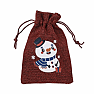 Schneemann aus Jutesack mit blauem Schal