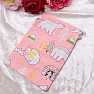 Canvas-Tasche mit Eisbären Pink 13x18 cm