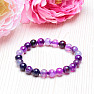 Achat gestreiftes lila Armband