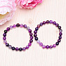 Achat gestreiftes lila Armband