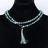 Japa Mala Halskette aus Moosachatperlen