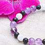 Armband aus Amethyst, gesprungenem Kristall und Lava RB Design 54