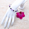 Armband aus Amethyst, gesprungenem Kristall und Lava RB Design 54