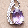 Silberanhänger mit brasilianischem Amethyst und Zirkonen Ag 925 020065 BRAME