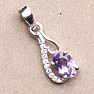 Silberanhänger mit brasilianischem Amethyst und Zirkonen Ag 925 020065 BRAME