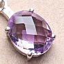 Silberanhänger mit geschliffenem brasilianischem Amethyst Ag 925 06086 BRAME