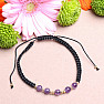 Amethyst-Armband mit Shamballa-Verschluss