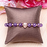 Amethyst-Armband mit Leopardenkopf-Zirkonia