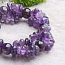 Amethyst-Luxusarmband mit Perlen geschliffen