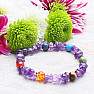 Amethyst-Armband geschnitten mit Chakra-Perlen