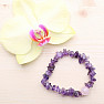 Amethyst-Armband mit roségoldener Perle