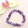 Amethyst-Armband mit roségoldener Perle