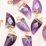 Amethyst Facettenanhänger Haifischzahn