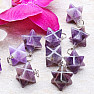 Amethyst-Chevron-Anhänger Merkaba-Stern