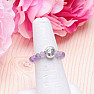 Elastischer Ring aus Amethyst mit Buddha-Kopf