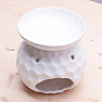 Aromalampe Keramik Globe weiß