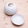 Aromalampe Keramik Globe weiß