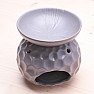Aromalampe Keramik Globe grau