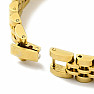 Armband im Uhrenarmband-Stil aus Edelstahl, goldfarben, 21 cm