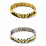 Armband Uhrenarmband-Stil Edelstahl Gold Silber 21 cm