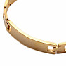 Armband im Uhrenarmband-Stil aus Edelstahl, goldfarben, 21,5 cm
