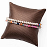Set aus zwei Armbändern mit Perlen und farbigem Achat