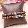 Set aus Buddha-Armbändern aus Holzperlen
