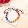 Doppeltes Kristall-Chakra-Armband mit Shamballa-Verschluss