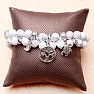 Howlit White Double Charm Armband mit Shamballa-Verschluss