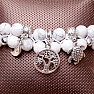 Howlit White Double Charm Armband mit Shamballa-Verschluss