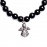 Obsidian-Armband mit einer Mischung aus Halbedelsteinen und einem Engel